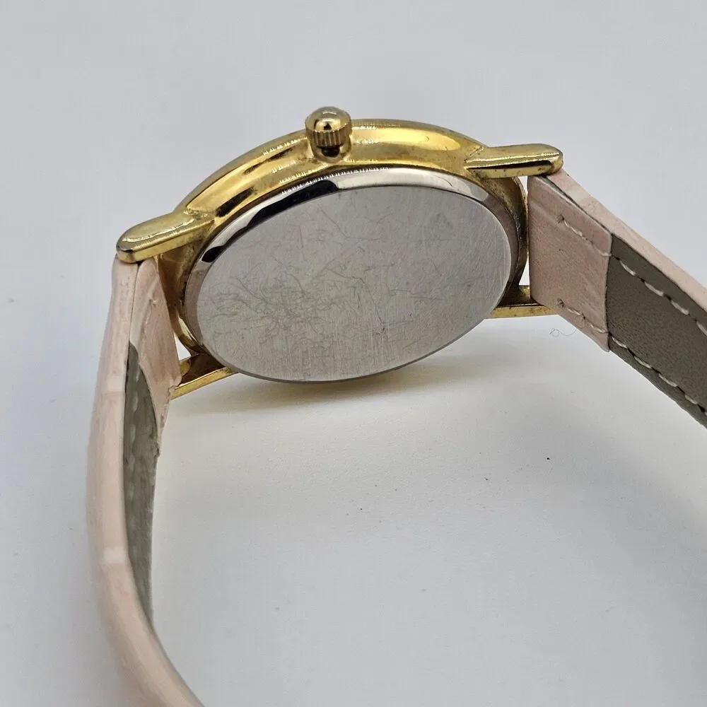 VTG Parmex Women's Watch 24MM MOP Dial New Pink Leather‎ Bands New Battery
